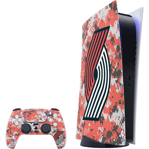 NBA Portland Trail Blazers Digi Camo PlayStation PS5 Skins