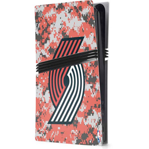 NBA Portland Trail Blazers Digi Camo PS5 Pro Console Skin