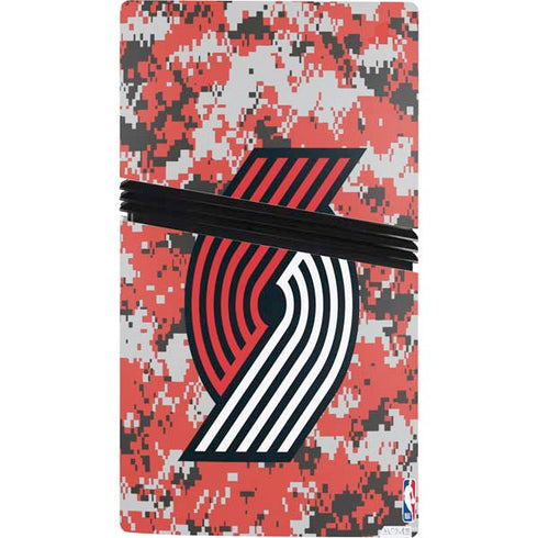 NBA Portland Trail Blazers Digi Camo PS5 Pro Console Skin