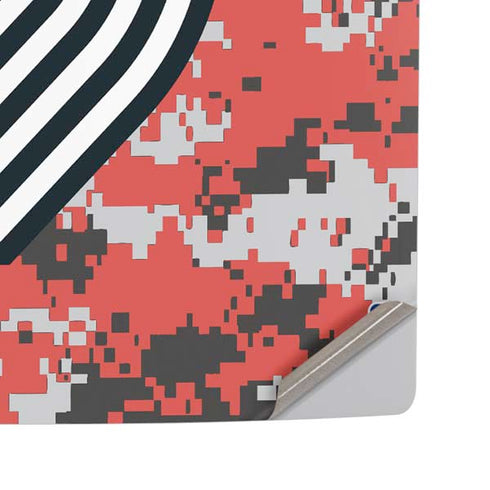 NBA Portland Trail Blazers Digi Camo PS5 Pro Disk Console Skin