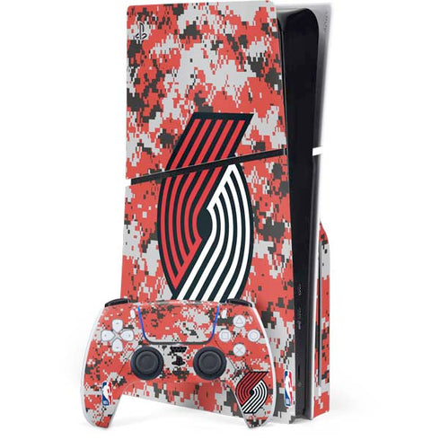 NBA Portland Trail Blazers Digi Camo PlayStation PS5 Skins