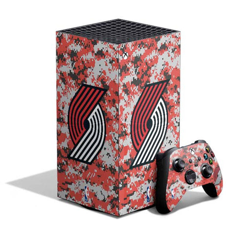 NBA Portland Trail Blazers Digi Camo XBox Series X Digital Edition Bundle Skin