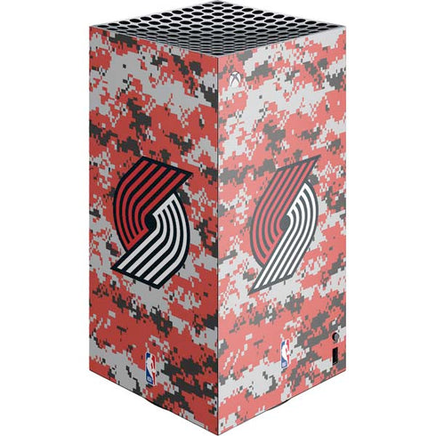 NBA Portland Trail Blazers Digi Camo XBox Series X Digital Edition Console Skin