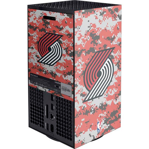 NBA Portland Trail Blazers Digi Camo XBox Series X Digital Edition Console Skin