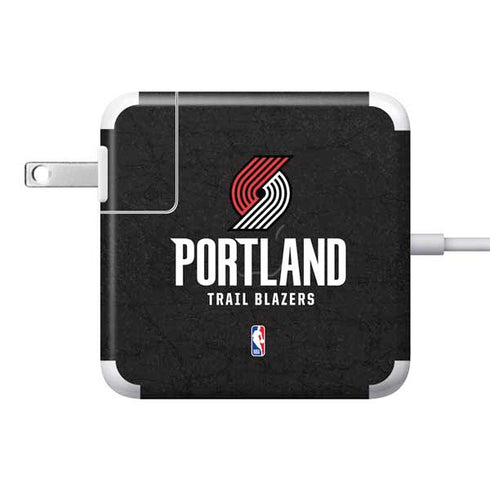 NBA Portland Trail Blazers Distressed 85W Power Adapter (15 and 17 inch MacBook Pro Charger) Skin