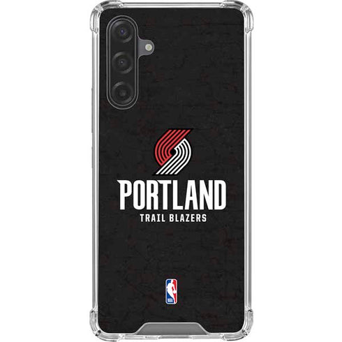 NBA Portland Trail Blazers Distressed Galaxy A17 Clear Case