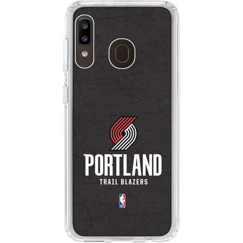 NBA Portland Trail Blazers Distressed Galaxy A20 Clear Case