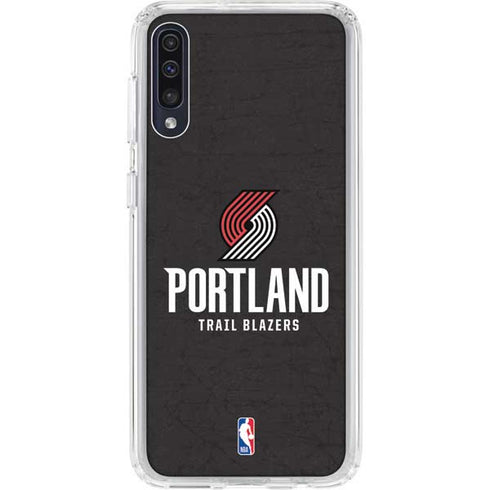 NBA Portland Trail Blazers Distressed Galaxy A50 Clear Case