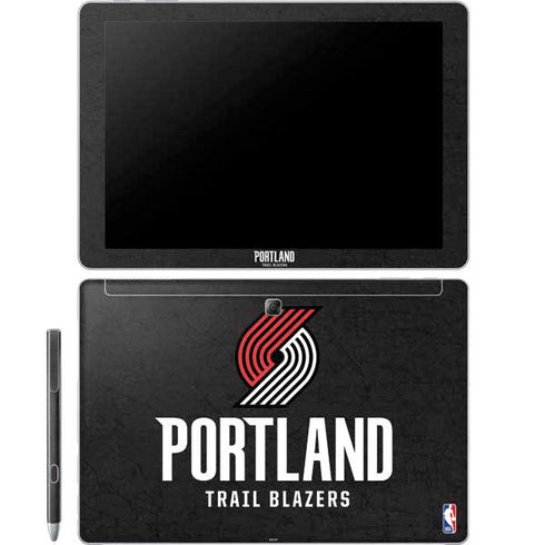 NBA Portland Trail Blazers Distressed Galaxy Book 12in Skin