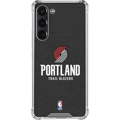 NBA Portland Trail Blazers Distressed Galaxy S24 FE Clear Case