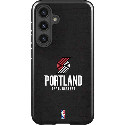 NBA Portland Trail Blazers Distressed Galaxy S25 Impact Case