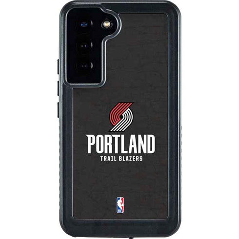 NBA Portland Trail Blazers Distressed Galaxy S24 Plus Waterproof Case