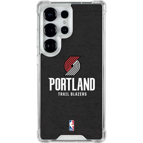 NBA Portland Trail Blazers Distressed Galaxy S25 Ultra Clear Case