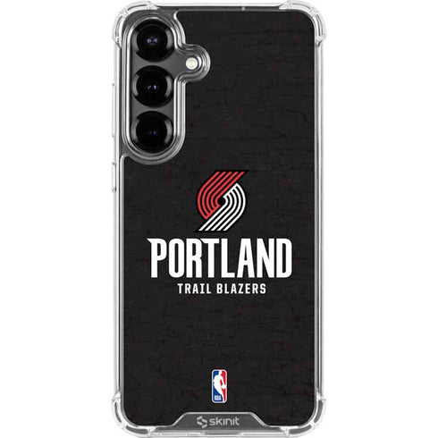 NBA Portland Trail Blazers Distressed Galaxy S26 Clear Case