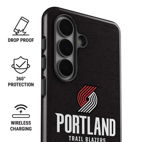 NBA Portland Trail Blazers Distressed Galaxy S26 Impact Case