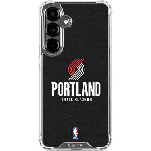 NBA Portland Trail Blazers Distressed Galaxy S26 Plus Clear Case
