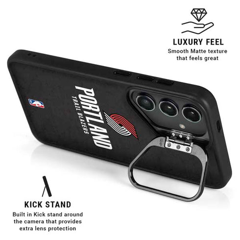 NBA Portland Trail Blazers Distressed Galaxy S26 Plus Kickstand Case