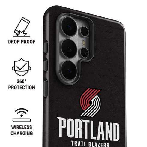 NBA Portland Trail Blazers Distressed Galaxy S26 Ultra Impact Case