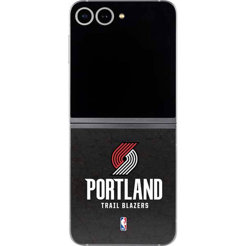 NBA Portland Trail Blazers Distressed Galaxy Z Flip6 Skin
