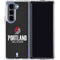 NBA Portland Trail Blazers Distressed Galaxy Z Fold5 5G Clear Case