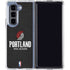 NBA Portland Trail Blazers Distressed Galaxy Z Fold5 5G Clear Case