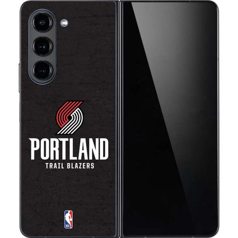 NBA Portland Trail Blazers Distressed Galaxy Z Fold5 5G Skin