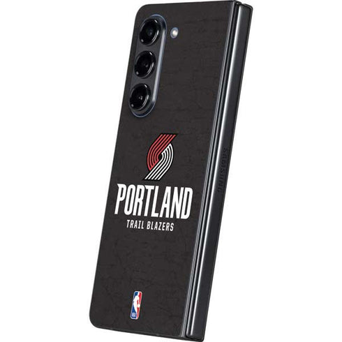 NBA Portland Trail Blazers Distressed Galaxy Z Fold5 5G Skin