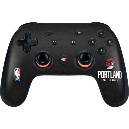 NBA Portland Trail Blazers Distressed Google Stadia Controller Skin