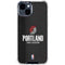 NBA Portland Trail Blazers Distressed iPhone 15 Clear Case