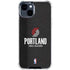 NBA Portland Trail Blazers Distressed iPhone 15 Clear Case