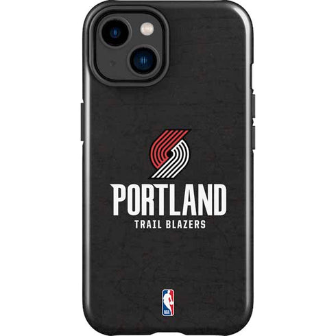 NBA Portland Trail Blazers Distressed iPhone 15 Impact Case