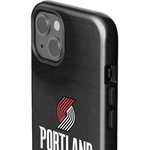 NBA Portland Trail Blazers Distressed iPhone 15 Impact Case