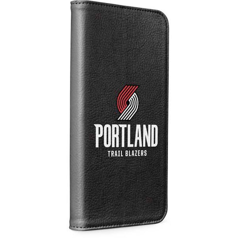 NBA Portland Trail Blazers Distressed iPhone 15 Plus Folio Case