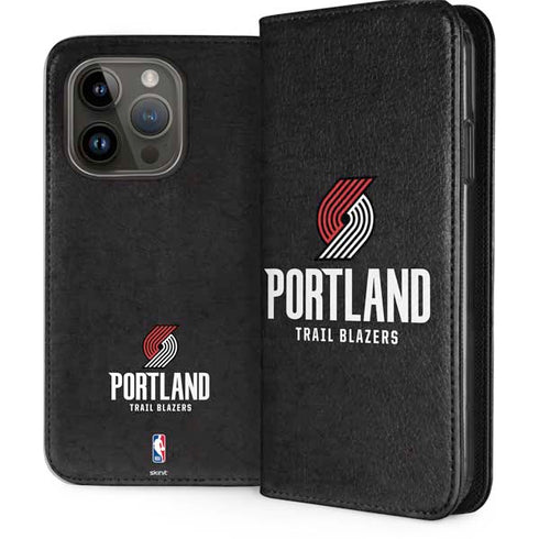 NBA Portland Trail Blazers Distressed iPhone 15 Pro Folio Case