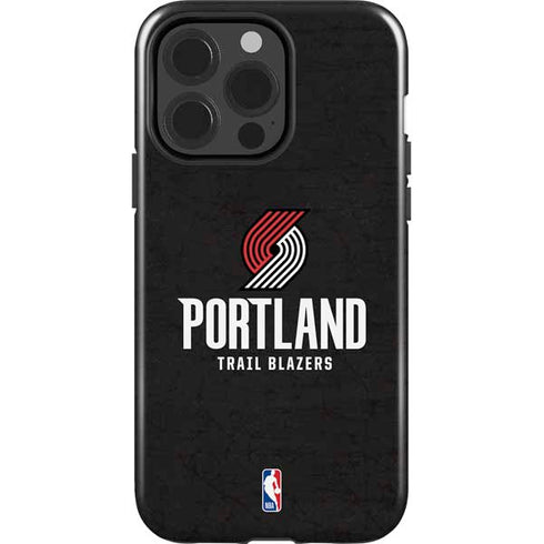 NBA Portland Trail Blazers Distressed iPhone 15 Pro Impact Case