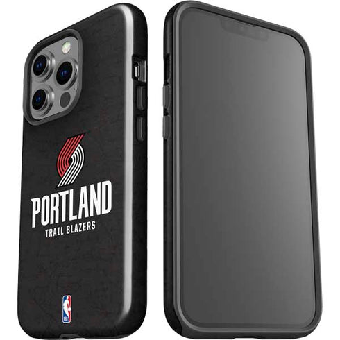 NBA Portland Trail Blazers Distressed iPhone 15 Pro Impact Case