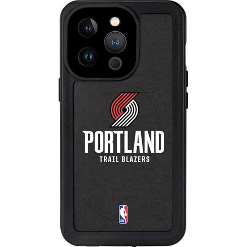NBA Portland Trail Blazers Distressed iPhone 15 Pro Waterproof Case