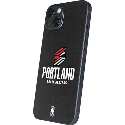NBA Portland Trail Blazers Distressed iPhone 15 Skin