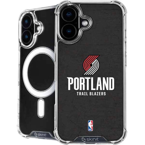 NBA Portland Trail Blazers Distressed iPhone 16 MagSafe Case