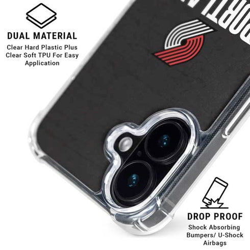 NBA Portland Trail Blazers Distressed iPhone 16 MagSafe Case
