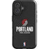 NBA Portland Trail Blazers Distressed iPhone 16 Plus Impact Case
