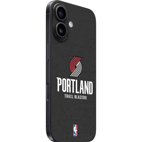 NBA Portland Trail Blazers Distressed iPhone 16 Plus Skin