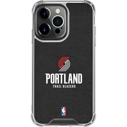 NBA Portland Trail Blazers Distressed iPhone 16 Pro Clear Case