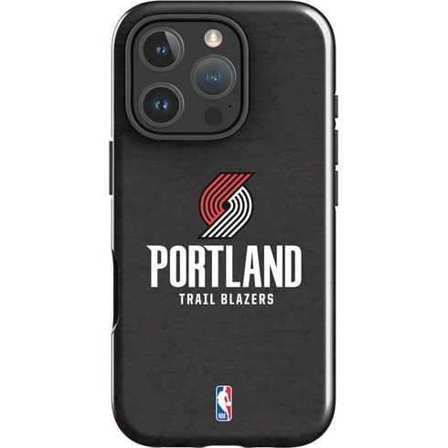 NBA Portland Trail Blazers Distressed iPhone 16 Pro Impact Case