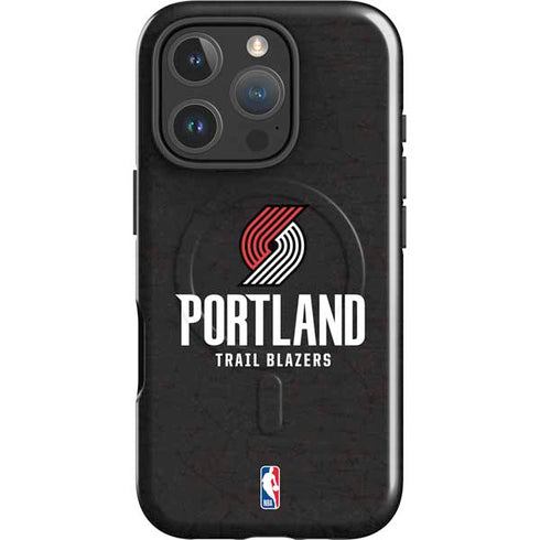 NBA Portland Trail Blazers Distressed iPhone 16 Pro Magsafe Impact Case