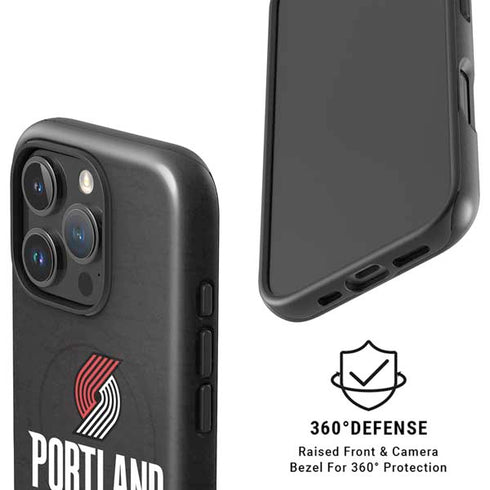 NBA Portland Trail Blazers Distressed iPhone 16 Pro Magsafe Impact Case