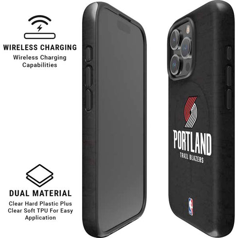 NBA Portland Trail Blazers Distressed iPhone 16 Pro Magsafe Impact Case