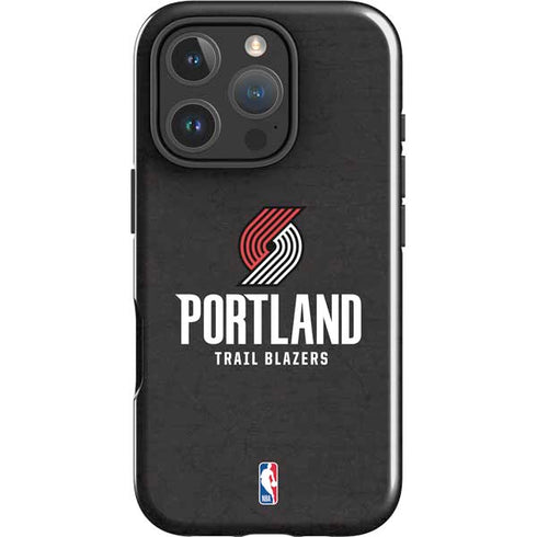 NBA Portland Trail Blazers Distressed iPhone 16 Pro Max Impact Case