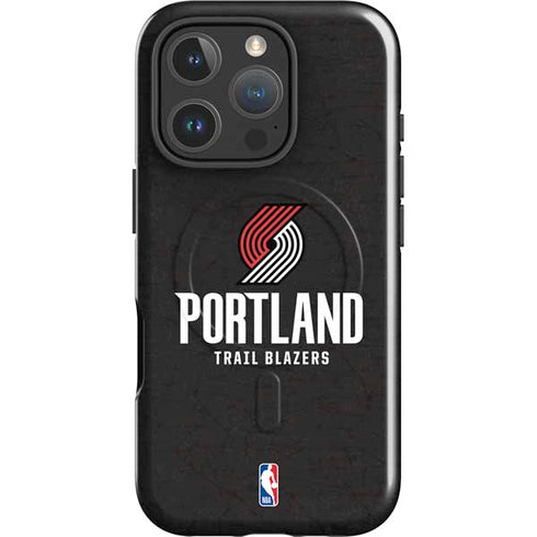 NBA Portland Trail Blazers Distressed iPhone 16 Pro Max Magsafe Impact Case