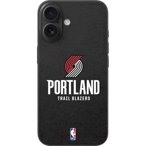 NBA Portland Trail Blazers Distressed iPhone 16 Skin